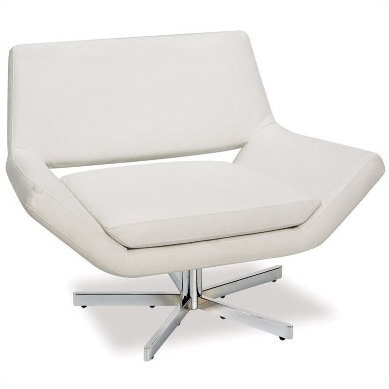 Avenue Six 210010 Yield Wide Swivel Chair White Vinyl
