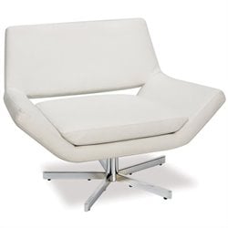 Avenue Six Yield 41 Inch Wide Swivel Chair in White