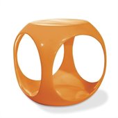 Avenue Six Slick Cube Modern Occasional Table in Orange