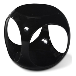 Avenue Six Slick Cube Modern Occasional Table in Black