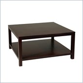 Avenue Six Merge 36 Square Coffee Table in Espresso