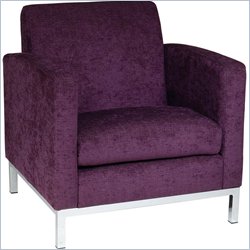 Avenue Six Park Avenue Arm Chair in Shimmer Grape
