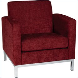 Avenue Six Park Avenue Arm Chair in Shimmer Raisin