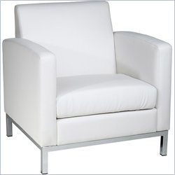 Avenue Six Park Avenue Arm Chair in White Vinyl