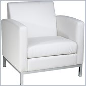 Avenue Six Park Avenue Arm Chair in White Vinyl 