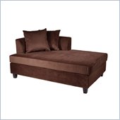 Avenue Six Regent Chaise (Reversible) in Chocolate Velvet