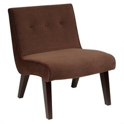 Avenue Six Curves Valencia Chair in Chocolate Velvet