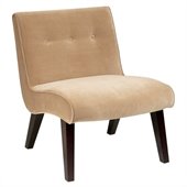 Avenue Six Curves Valencia Chair in Coffee Velvet