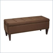 Avenue Six Estrella Storage Bench in Brushed Chocolate