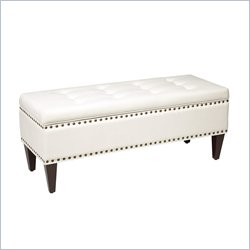 Avenue Six Estrella Storage Bench in Brushed Oyster