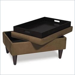 Avenue Six Plaza Storage Ottoman with Tray