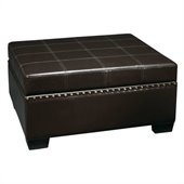 Avenue Six Detour Storage Ottoman with Tray in Eco Leather