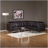 Avenue Six Wall Street 5 Piece Sectional in Espresso