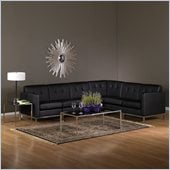Avenue Six Wall Street 6 Piece Sectional in Espresso