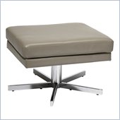 Avenue Six Yield Ottoman in Smoke Faux Leather