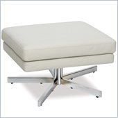 Avenue Six Yield Ottoman in White Faux Leather