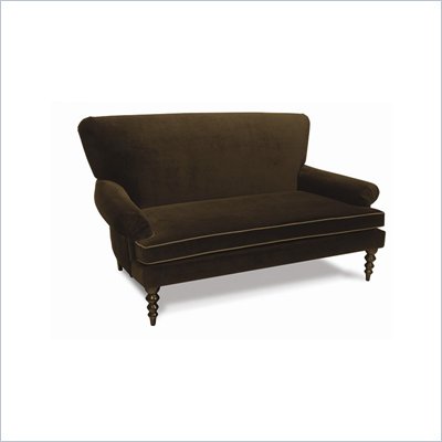 Avenue Six Curves 68 inch Sofa in Chocolate with Mocha Piping