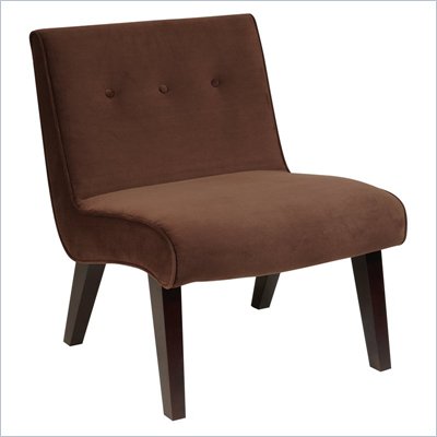 Avenue Six Curves Valencia Chair in Chocolate Velvet