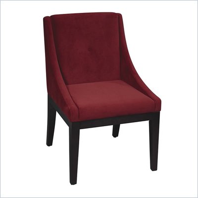 Avenue Six Curves Willow Chair in Brushed Wine