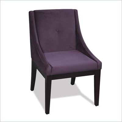 Avenue Six Curves Willow Chair in Purple Velvet