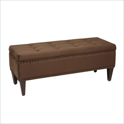 Avenue Six Estrella Storage Bench in Brushed Chocolate