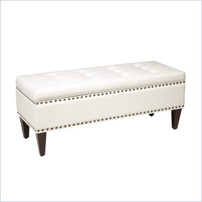 Avenue Six Estrella Storage Bench in Brushed Oyster