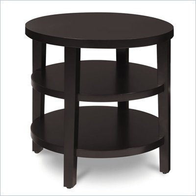 Avenue Six Merge 20 Inch Round Espresso End Table
