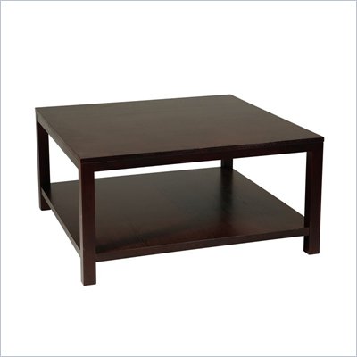 Avenue Six Merge 36" Square Coffee Table in Espresso