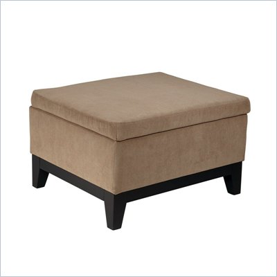 Avenue Six Merge Storage Ottoman in Easy Brownstone