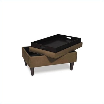 Avenue Six Plaza Storage Ottoman with Tray