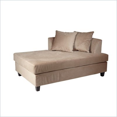 Avenue Six Regent Chaise (Reversible) in Coffee Velvet