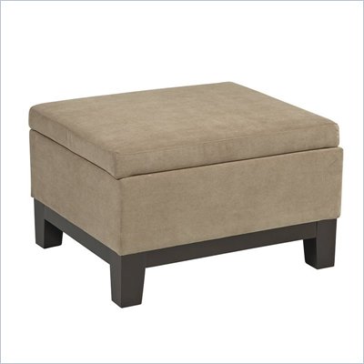 Avenue Six Regent Ottoman in Easy Brownstone