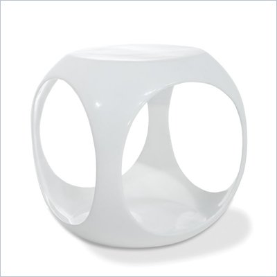 Avenue Six Slick Cube Modern Occasional Table in White