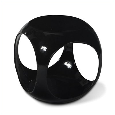Avenue Six Slick Cube Modern Occasional Table in Black