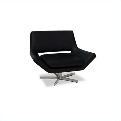 Avenue Six Yield 41 Inch Wide Swivel Chair in Black 