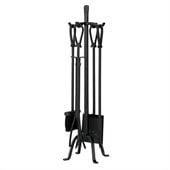 Uniflame 5 Piece Olde World Iron Fireset with Loop Handles
