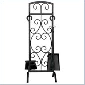 Uniflame 5 Piece Graphite Finish Fireset with Scrolls