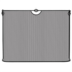 Uniflame Single Panel Black Wrought Iron Sparkguard
