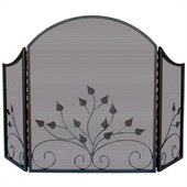 Uniflame 3 Fold Arch Top Graphite Screen with Leaves