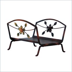Uniflame Burnished Bronze Decorative Flower Log Rack