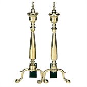 Uniflame Solid Brass Urn Andirons