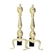 Uniflame Solid Brass Twist Andirons