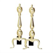 Uniflame Solid Brass Twist Andirons