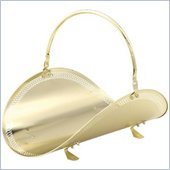 Uniflame 19 Inch Polished Brass Filigree Woodbasket