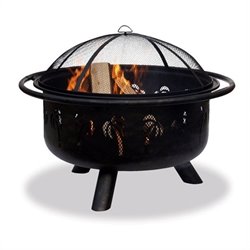 Uniflame Outdoor Fire Pit with Palm Tree Design