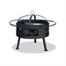Uniflame 21.6 Inch Wide Aged Bronze Wood Burning Fire Pit with Leaf Design
