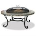 Uniflame Wood Burning Slate Tile and Stone Fire Pit with Copper Accents