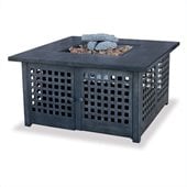 Uniflame Outdoor Square LP Gas Fireplace with Tile Mantel