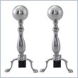 Uniflame Satin Antique Solid Brass Medium Ball Andirons