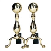 Uniflame Solid Brass Medium Ball Andiron